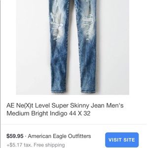 Men’s Blue Ripped skinny jeans